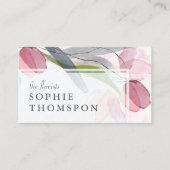 Bleke tulp bloemenelegant visitekaartje (Voorkant)