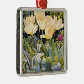Bleke Tulpen Metalen Ornament (Rechts)