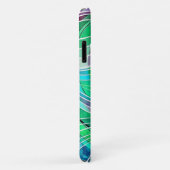 Bleke turquoise en Aqua Doodle met witte lijnen Case-Mate iPhone Case (Achterkant/rechts)