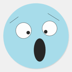 Bleke Verraste Schokte Gekke Gezicht Stickers