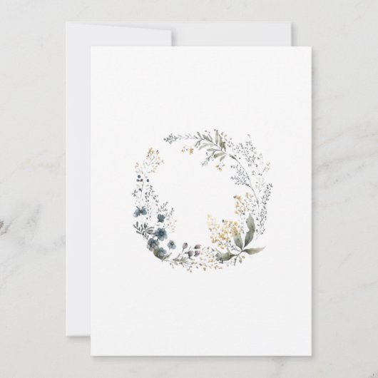 Bleke Violet Bloemenpastel met Trouwkaarsen Save The Date (Achterkant)