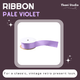 Bleke Violet Zomer Eenvoudig Gewoon Modern Elegant Satijnen Lint