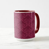 Bleke Wijn Damask Bows Mok (Voorkant rechts)