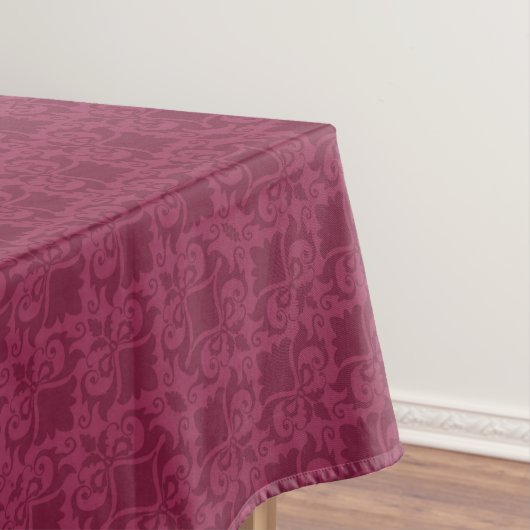 Bleke Wijn Damask Bows Tafelkleed (Voorbeeld)