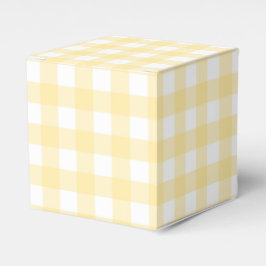 Bleke Yellow Gingham Plaid Party Favoriet Box Bedankdoosjes