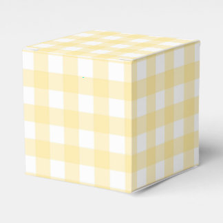Bleke Yellow Gingham Plaid Party Favoriet Box Bedankdoosjes