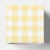 Bleke Yellow Gingham Plaid Party Favoriet Box Bedankdoosjes (Bovenkant)