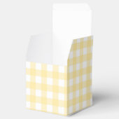 Bleke Yellow Gingham Plaid Party Favoriet Box Bedankdoosjes (Geopend)