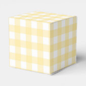 Bleke Yellow Gingham Plaid Party Favoriet Box Bedankdoosjes (Achterkant)