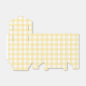 Bleke Yellow Gingham Plaid Tent Party Favoriet Box Bedankdoosjes (Uitgevouwen)