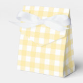 Bleke Yellow Gingham Plaid Tent Party Favoriet Box Bedankdoosjes (Voorkant Zijde)