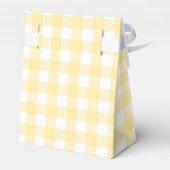 Bleke Yellow Gingham Plaid Tent Party Favoriet Box Bedankdoosjes (Achterkant)