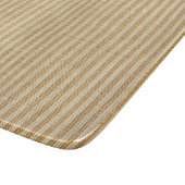 Bleke Yellow Stripes Threaded Fabric Pattern Snijplank (Hoek)