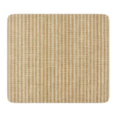 Bleke Yellow Stripes Threaded Fabric Pattern Snijplank (Voorkant)