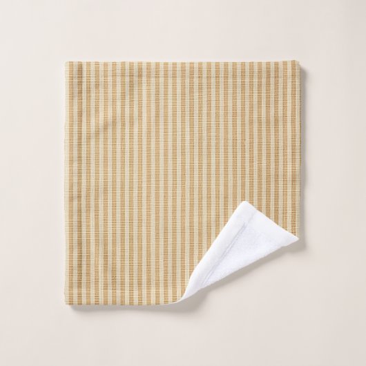 Bleke Yellow Stripes Threaded Fabric Pattern Washandje (Wasdoekje)