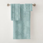 Bleke zacht pastelschoppen van groene zijde bad handdoek (Insitu)