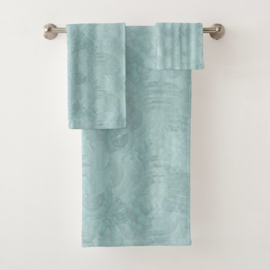 Bleke zacht pastelschoppen van groene zijde bad handdoek (Insitu)