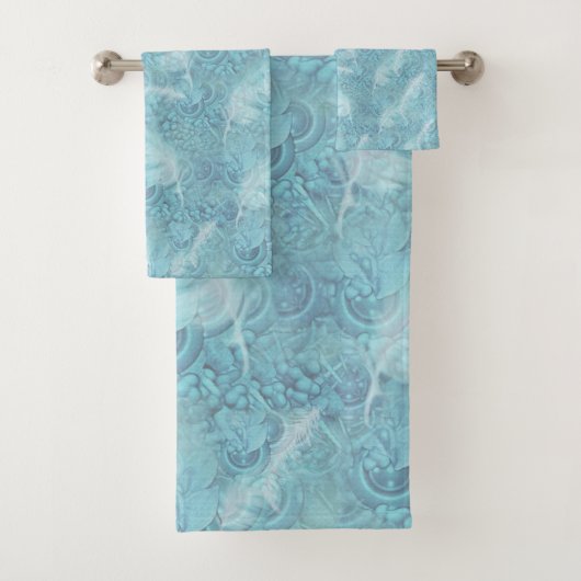 Bleke zacht pastelschoppen van groene zijde bad handdoek (Insitu)