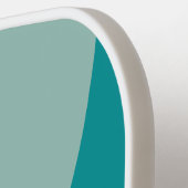 Bleke Zeeglas Cirkel Streep met Naam Pickleball Paddle (Links Detail)