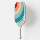 Bleke Zeeglas Cirkel Streep met Naam Pickleball Paddle (Links)