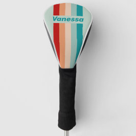 Bleke Zeeglas Speld Gestreept met Naam Golfheadcover