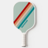 Bleke Zeeglas Strepen met Naam Pickleball Paddle (Achterkant)
