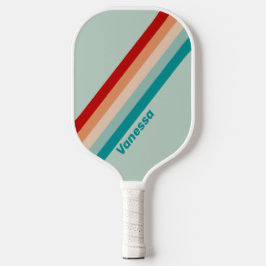 Bleke Zeeglas Strepen met Naam Pickleball Paddle