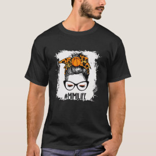 Bleken Basketball Mimi Messy Bun Game Day Moeder T-shirt