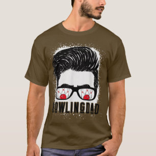 Bleken Bowling Dad Life with Messy Bun Sport Lov T-shirt