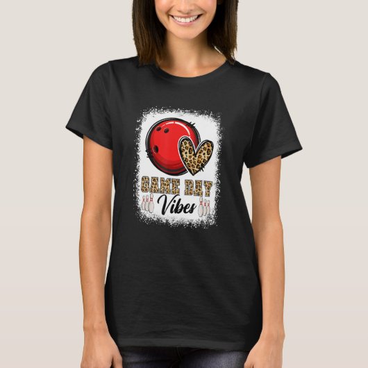 Bleken Bowling Game Day Vibes Bowling Mam Game D T-shirt (Voorkant)