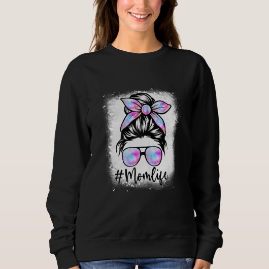 Bleken Classy Ma Life Tie Dye Pattern Mothers D Trui (Voorkant)