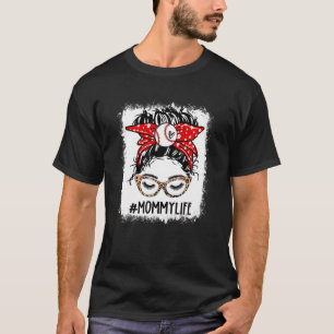 Bleken honkbal mama Bun Game Day Moeders T-shirt