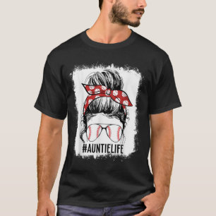 Bleken honkbal Tante Bun Game Day Vibes Mo T-shirt