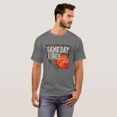 Bleken honkbalspel Dag Vibes Leopard Basketk T-shirt (Voorkant volledig)