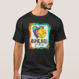 Bleken honkbalspel Dag Vibes Softball mama T-shirt