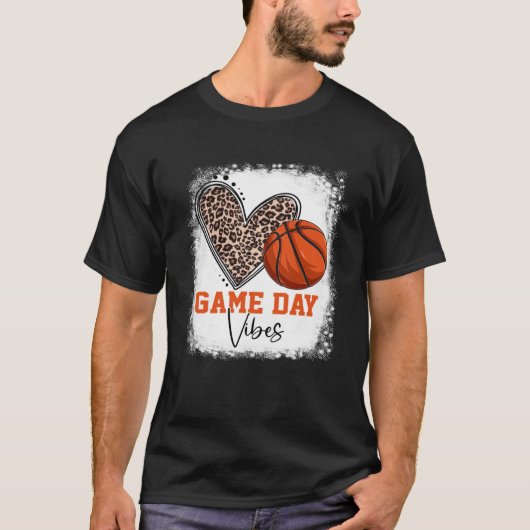 Bleken honkbalwedstrijd Vibes Basketball mama T-shirt (Voorkant)