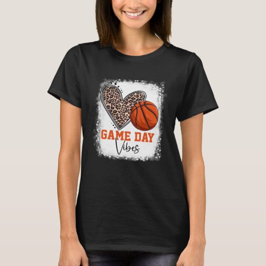 Bleken honkbalwedstrijd Vibes Basketball mama T-shirt (Voorkant)