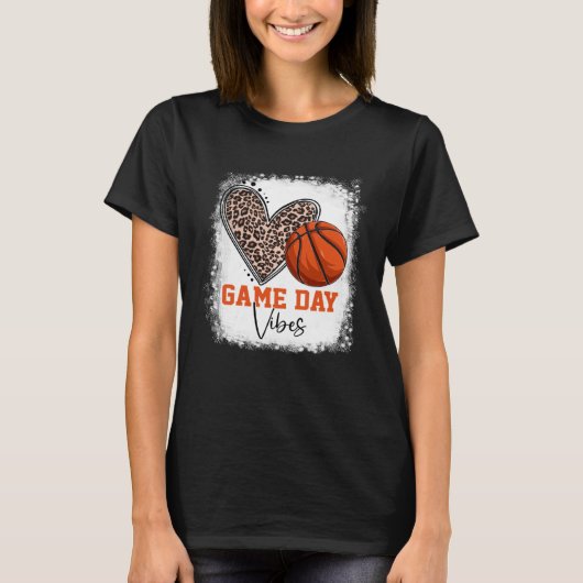 Bleken honkbalwedstrijd Vibes Basketball mama T-shirt (Voorkant)