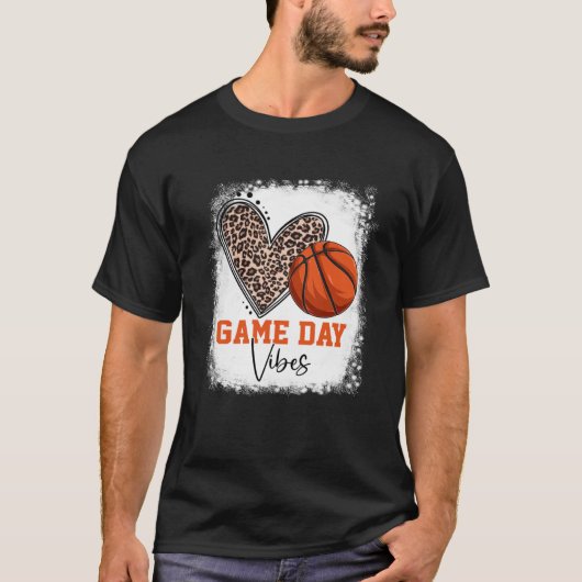 Bleken honkbalwedstrijd Vibes Basketball mama T-shirt (Voorkant)