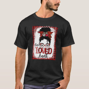 Bleken met één geliefde tante Messy Bun Women Leop T-shirt