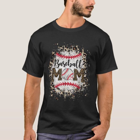 Bleken Softball Baseball T-shirt Luipaard Moeder (Voorkant)