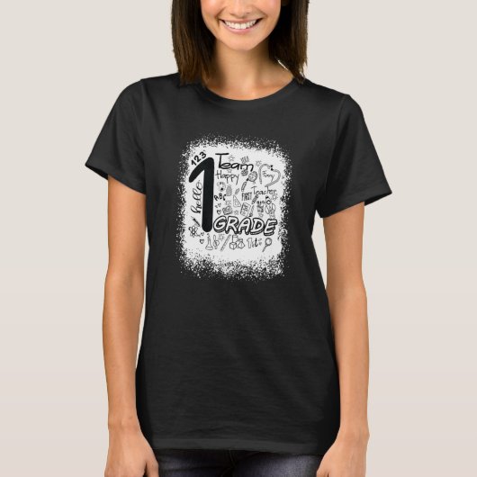 Bleken Typografie 1ste graad student Terug T-shirt (Voorkant)