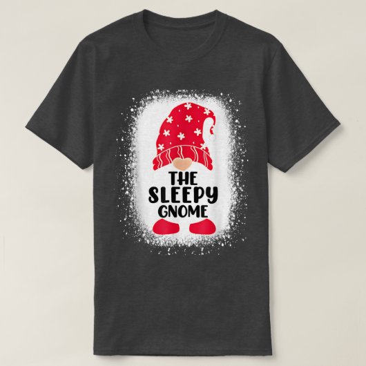 Bleken van de slapy gnome Matching Family Christma T-shirt (Design voorkant)