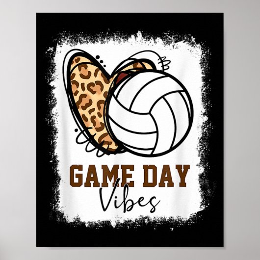 Bleken volleybalwedstrijd Vibes Volleyball mama Poster (Voorkant)