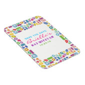 BLEMEN Gemstone Bat Mitzvah Save the Date Magneet (Rechterzijde)