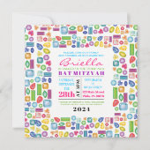 BLEMEN Gemstone Bat Mitzvah Uitnodiging (Voorkant)