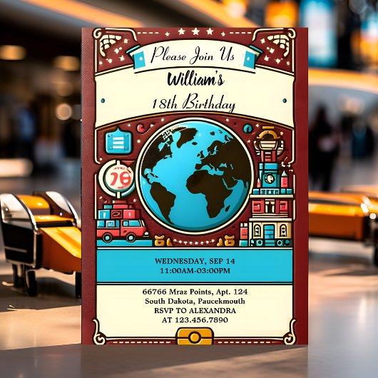 Blend Travel Cabin Beach Bestemming 32e verjaardag Kaart