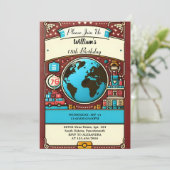 Blend Travel Cabin Beach Bestemming 32e verjaardag Kaart (Staand voorkant)