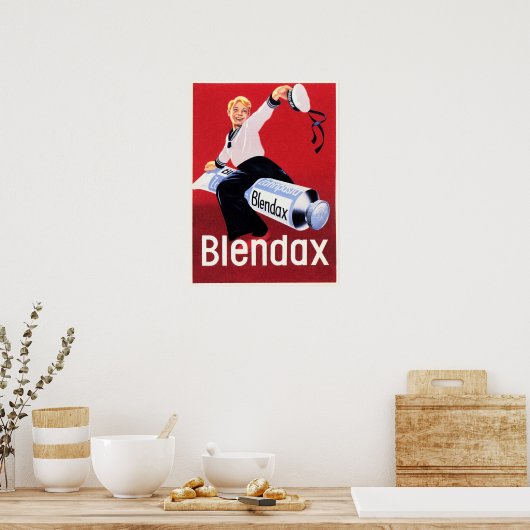 BLENDAX Toothpasta glimlachend Sailor Boy Old Germ Poster (Keuken)