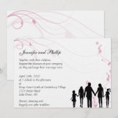 Blended Family bruiloft uitnodiging (Voorkant / Achterkant)